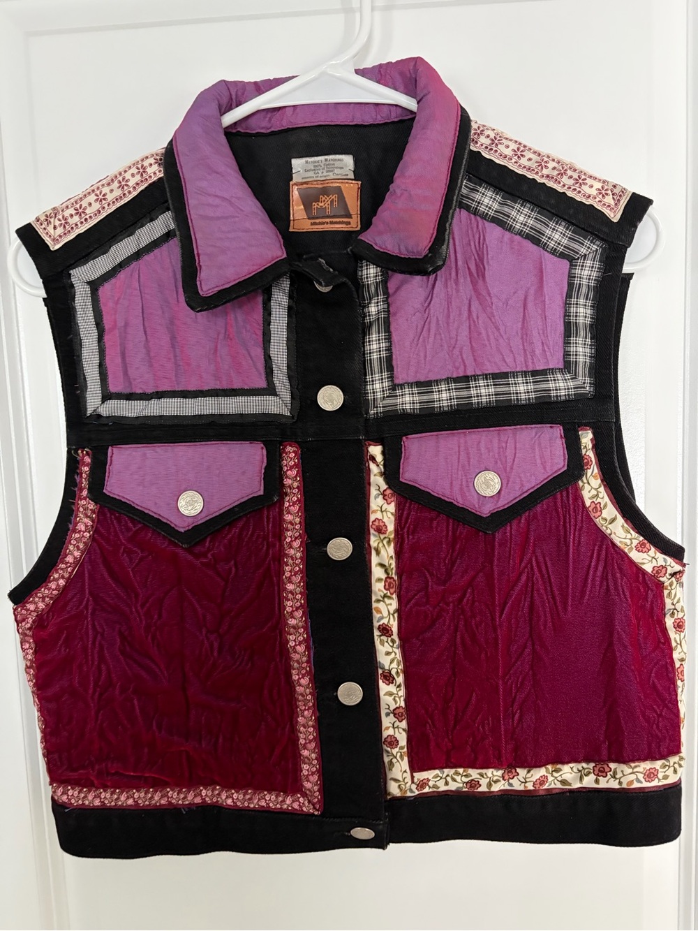 Vintage 80’s Mitchie’s Matchings Jean Patchwork Vest